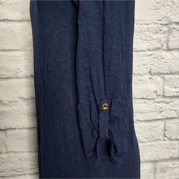 LILLY Pulitzer women's navy blue cotton modal round neck 3/4 sleeve dress Sz S - Picture 4 of 8